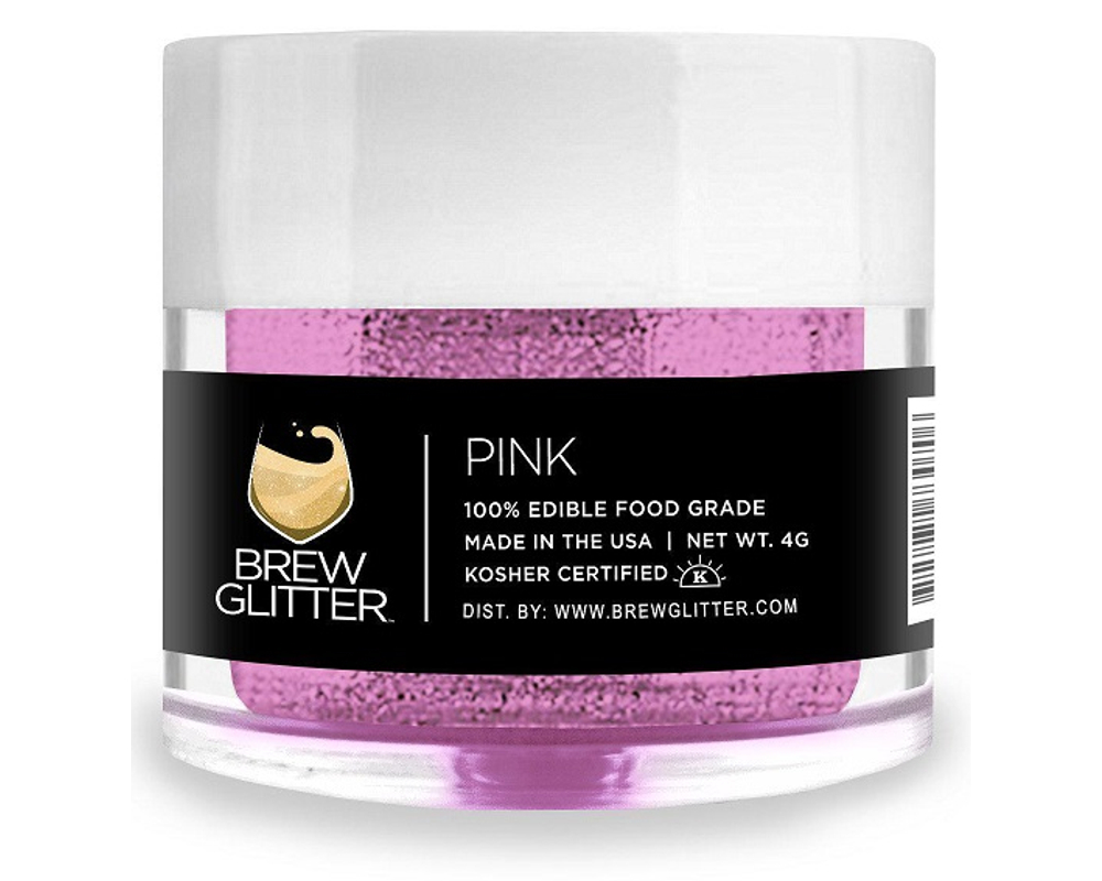 Gin Tonik és koktél színező glitter, ehető csillámpor - rózsaszín (4 gr)